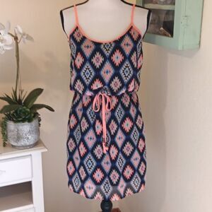 City Triangles Multicolor Geometric Mini Dress